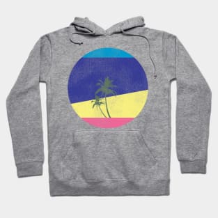 Retro Palm Tree and Beach Hoodie